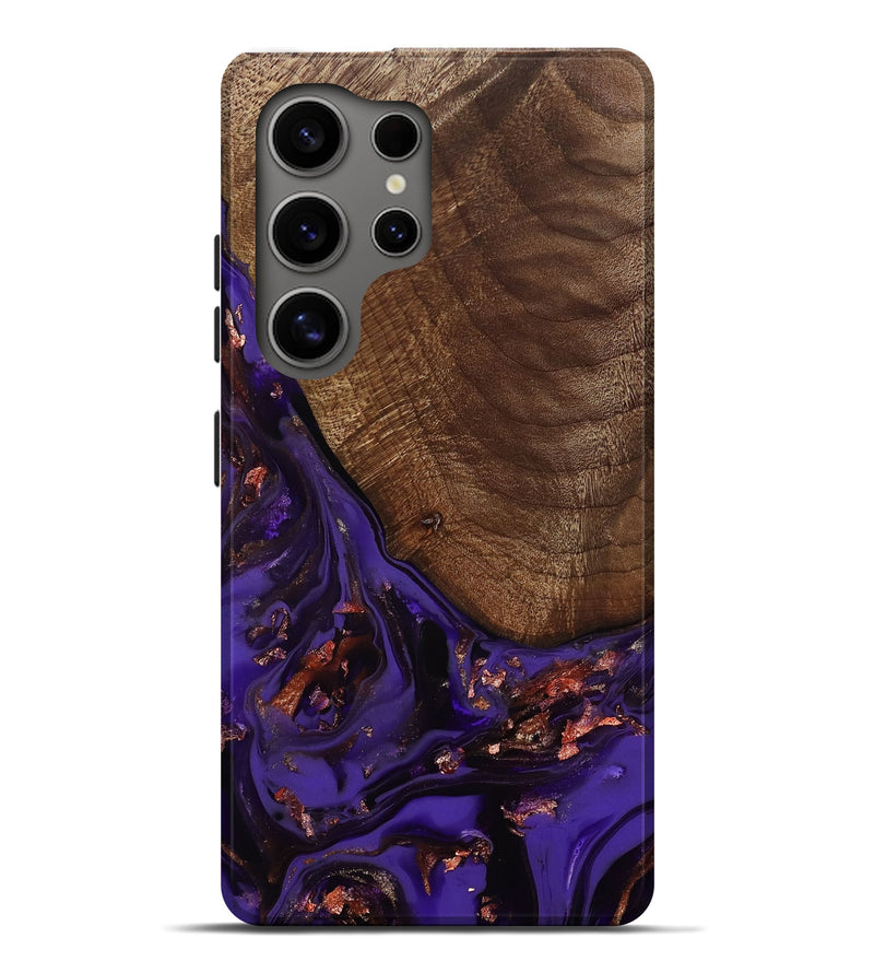 Galaxy S25 Ultra Wood Live Edge Phone Case - Avah (Purple, 811803)