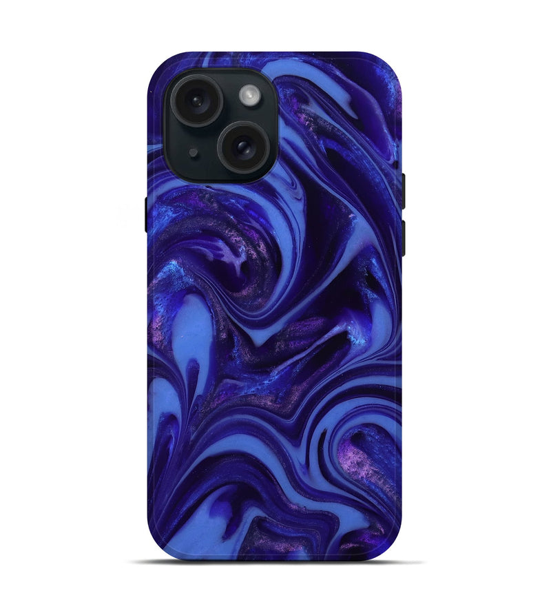iPhone 15 ResinArt Live Edge Phone Case - Kathie (Purple, 811809)