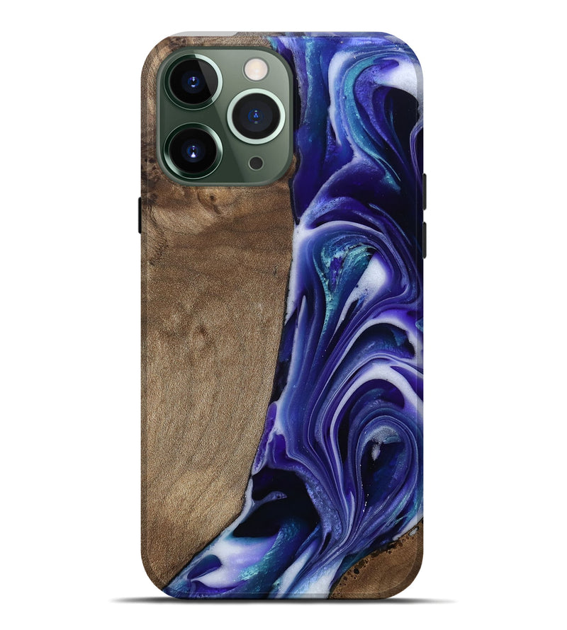 iPhone 13 Pro Max Wood Live Edge Phone Case - Cayla (Purple, 811816)