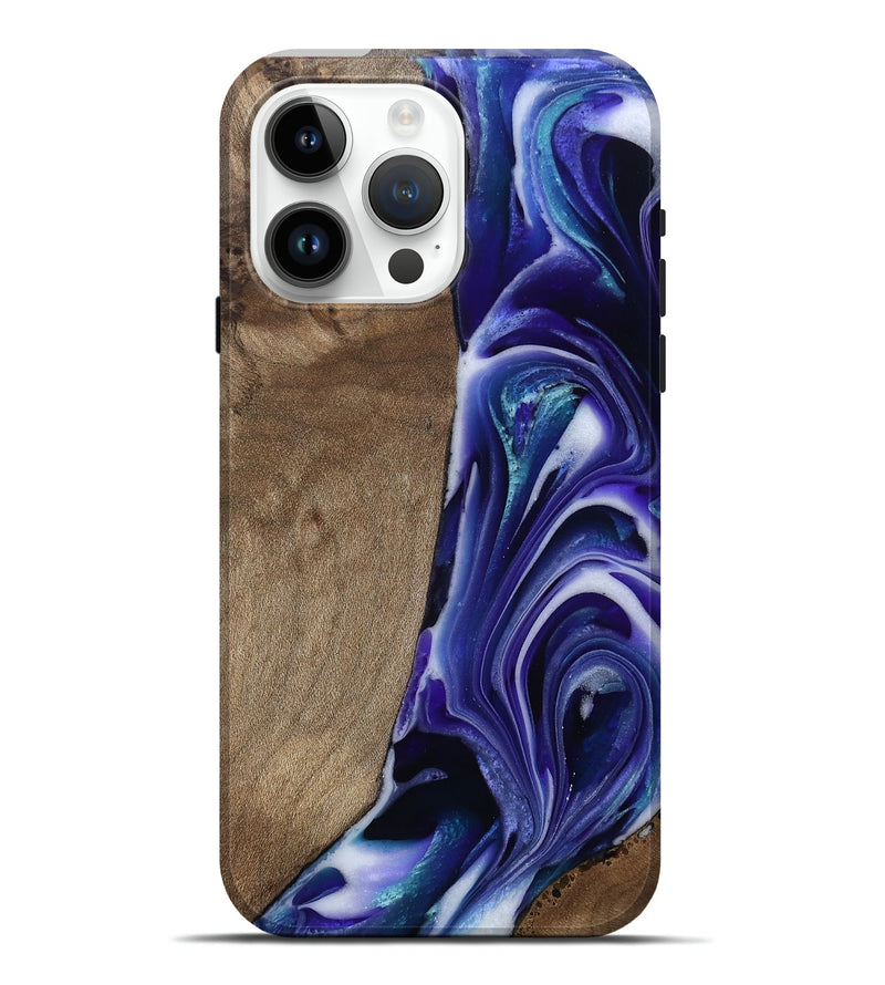 iPhone 15 Pro Max Wood Live Edge Phone Case - Cayla (Purple, 811816)