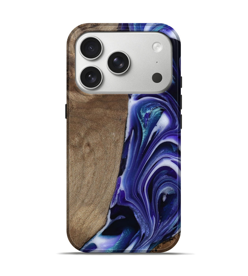 iPhone 17 Pro Wood Live Edge Phone Case - Cayla (Purple, 811816)