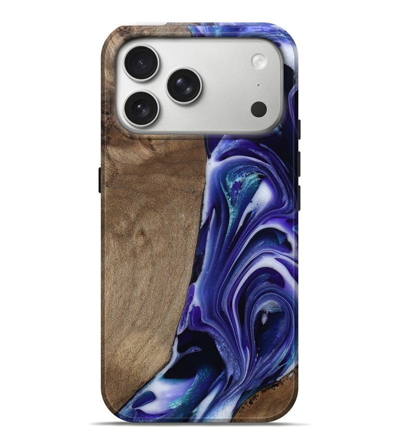 iPhone 17 Pro Max Wood Live Edge Phone Case - Cayla (Purple, 811816)