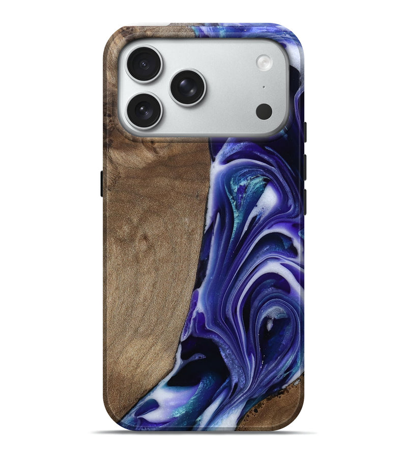 iPhone 18 Pro Max Wood Live Edge Phone Case - Cayla (Purple, 811816)