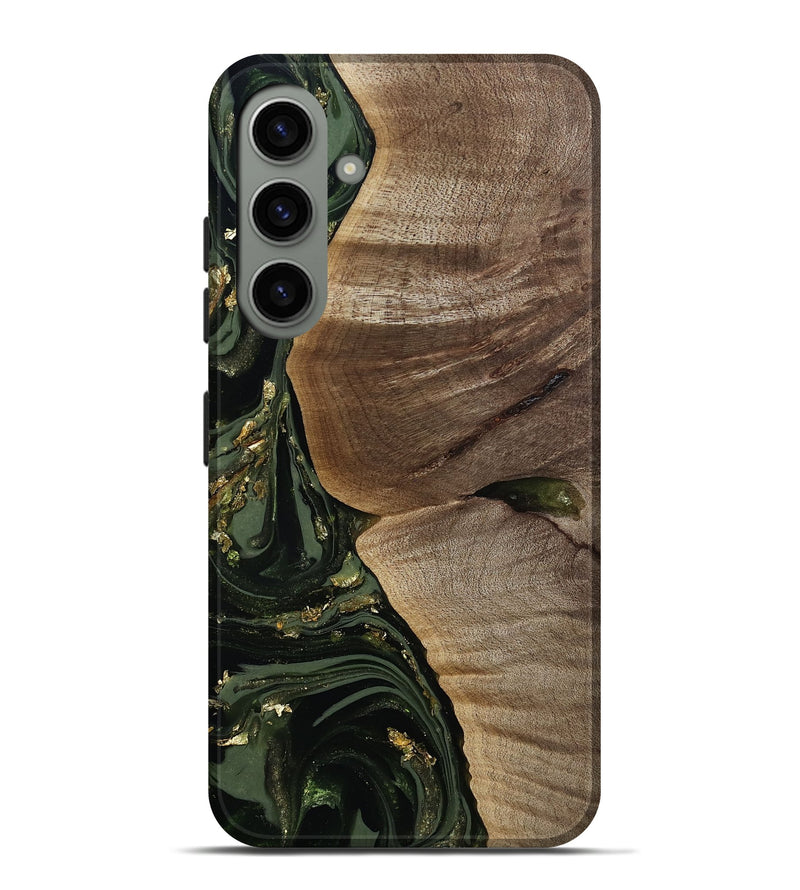 Galaxy S24 Plus Wood Live Edge Phone Case - Omer (Green, 811818)
