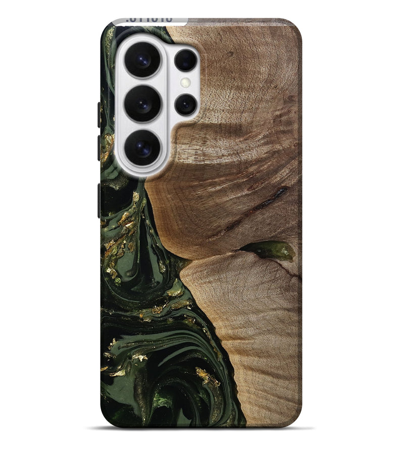 Galaxy S26 Ultra Wood Live Edge Phone Case - Omer (Green, 811818)