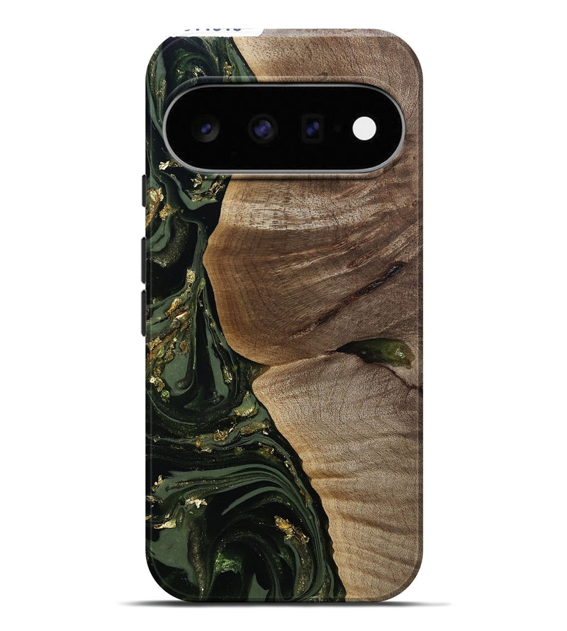 Pixel 11 Pro XL Wood Live Edge Phone Case - Omer (Green, 811818)