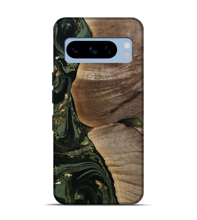 Pixel 8 Pro Wood Live Edge Phone Case - Omer (Green, 811818)