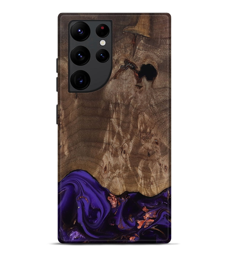 Galaxy S22 Ultra Wood Live Edge Phone Case - Nan (Purple, 811819)