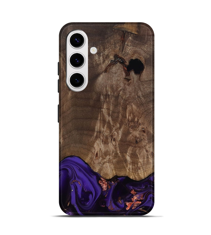 Galaxy S25 Wood Live Edge Phone Case - Nan (Purple, 811819)