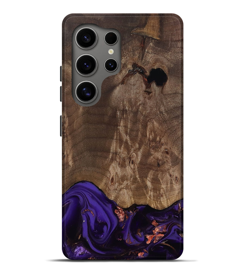 Galaxy S25 Ultra Wood Live Edge Phone Case - Nan (Purple, 811819)