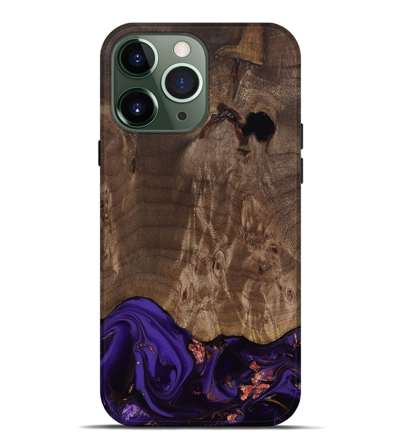 iPhone 13 Pro Max Wood Live Edge Phone Case - Nan (Purple, 811819)