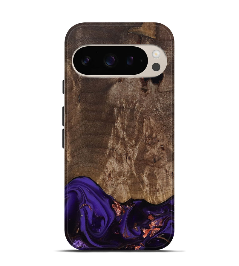 Pixel 9 Pro Wood Live Edge Phone Case - Nan (Purple, 811819)