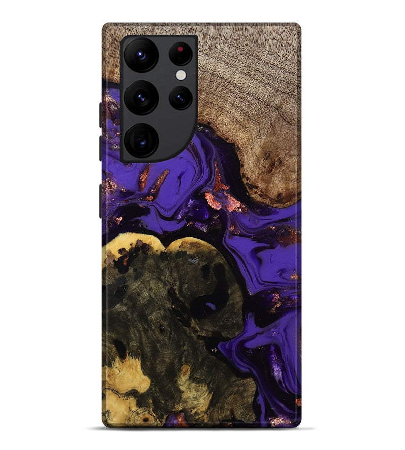 Galaxy S22 Ultra Wood Live Edge Phone Case - Erwin (Purple, 811821)