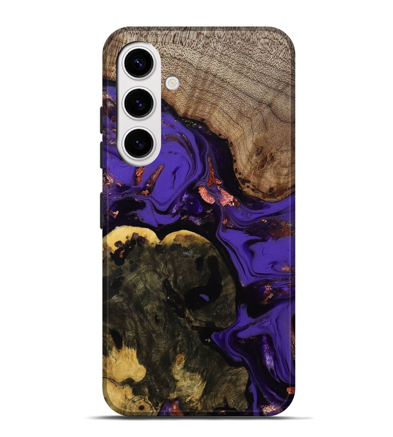 Galaxy S25 Plus Wood Live Edge Phone Case - Erwin (Purple, 811821)