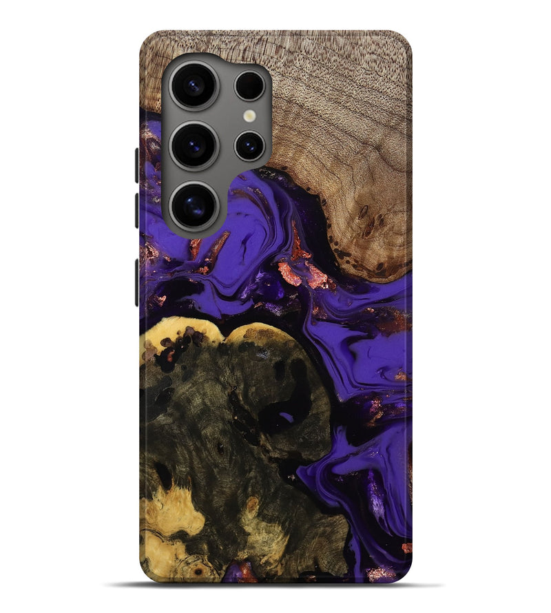 Galaxy S25 Ultra Wood Live Edge Phone Case - Erwin (Purple, 811821)