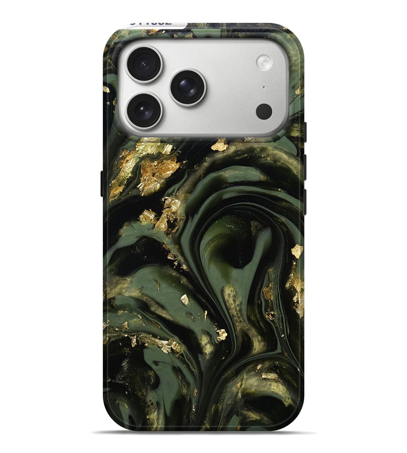iPhone 17 Pro Max ResinArt Live Edge Phone Case - Dilan (Green, 811832)