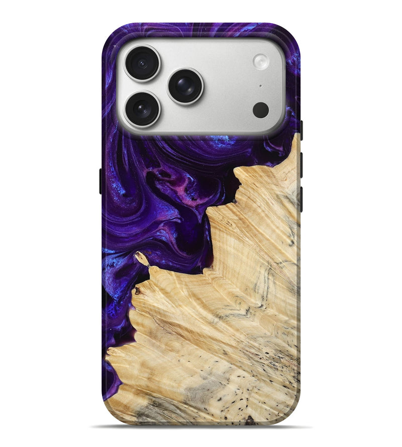 iPhone 17 Pro Max Wood Live Edge Phone Case - Merle (Purple, 811834)