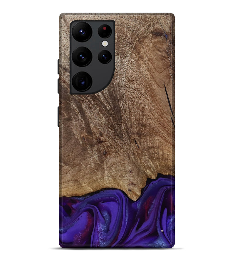 Galaxy S22 Ultra Wood Live Edge Phone Case - Jadiel (Purple, 811835)