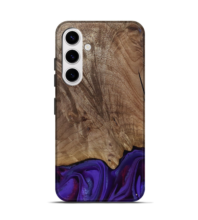 Galaxy S25 Wood Live Edge Phone Case - Jadiel (Purple, 811835)