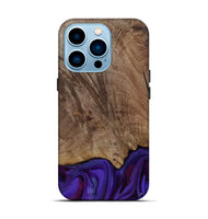 iPhone 14 Pro Wood Live Edge Phone Case - Jadiel (Purple, 811835)