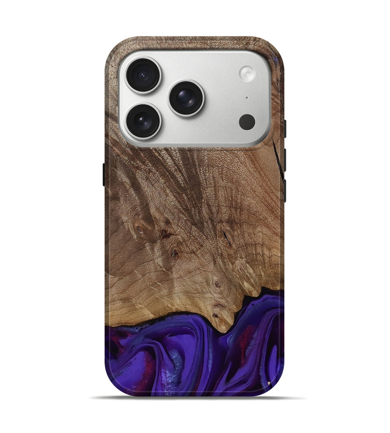 iPhone 17 Pro Wood Live Edge Phone Case - Jadiel (Purple, 811835)