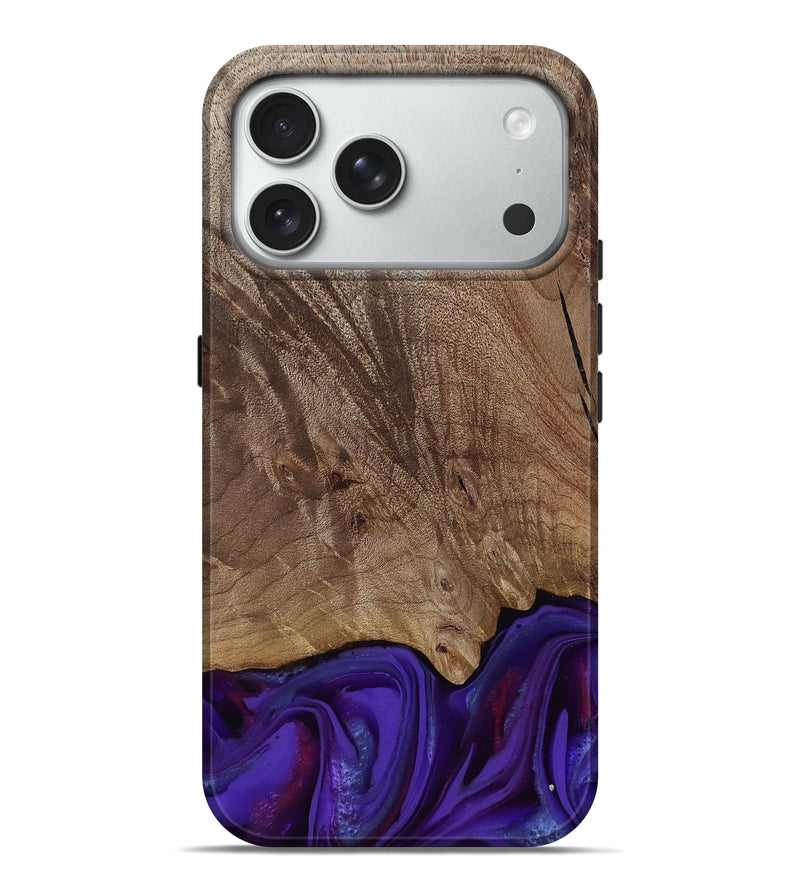 iPhone 18 Pro Max Wood Live Edge Phone Case - Jadiel (Purple, 811835)