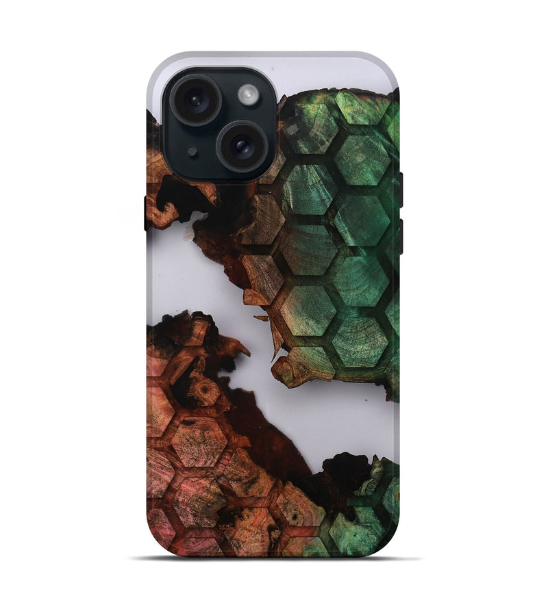 iPhone 15 Wood Live Edge Phone Case - Kaela (Clear, 811844)