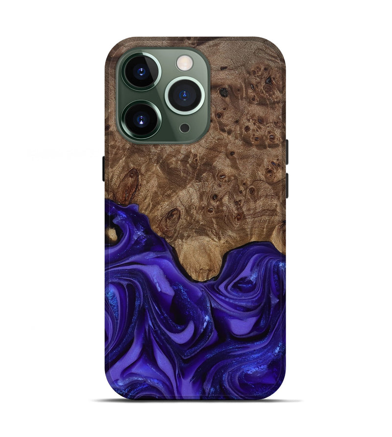 iPhone 13 Pro Wood Live Edge Phone Case - Lucas (Purple, 811860)
