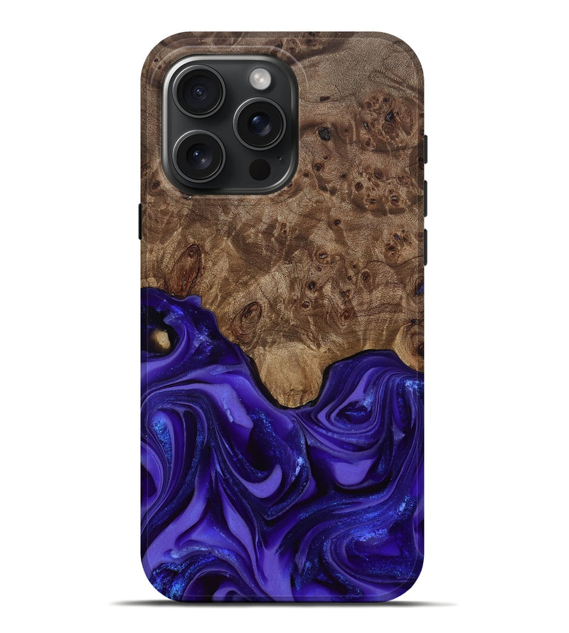 iPhone 16 Pro Max Wood Live Edge Phone Case - Lucas (Purple, 811860)