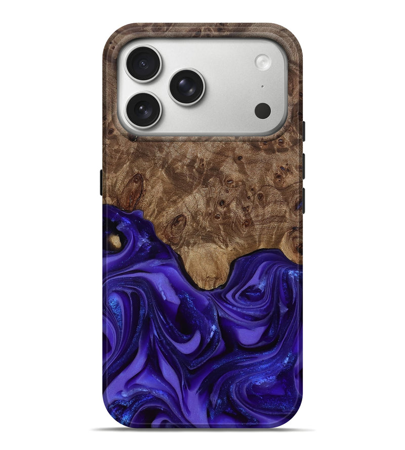iPhone 17 Pro Max Wood Live Edge Phone Case - Lucas (Purple, 811860)