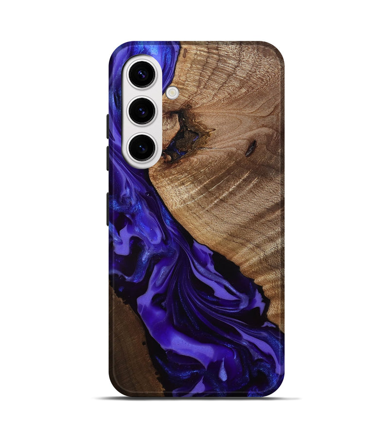 Galaxy S25 Wood Live Edge Phone Case - Belva (Purple, 811876)