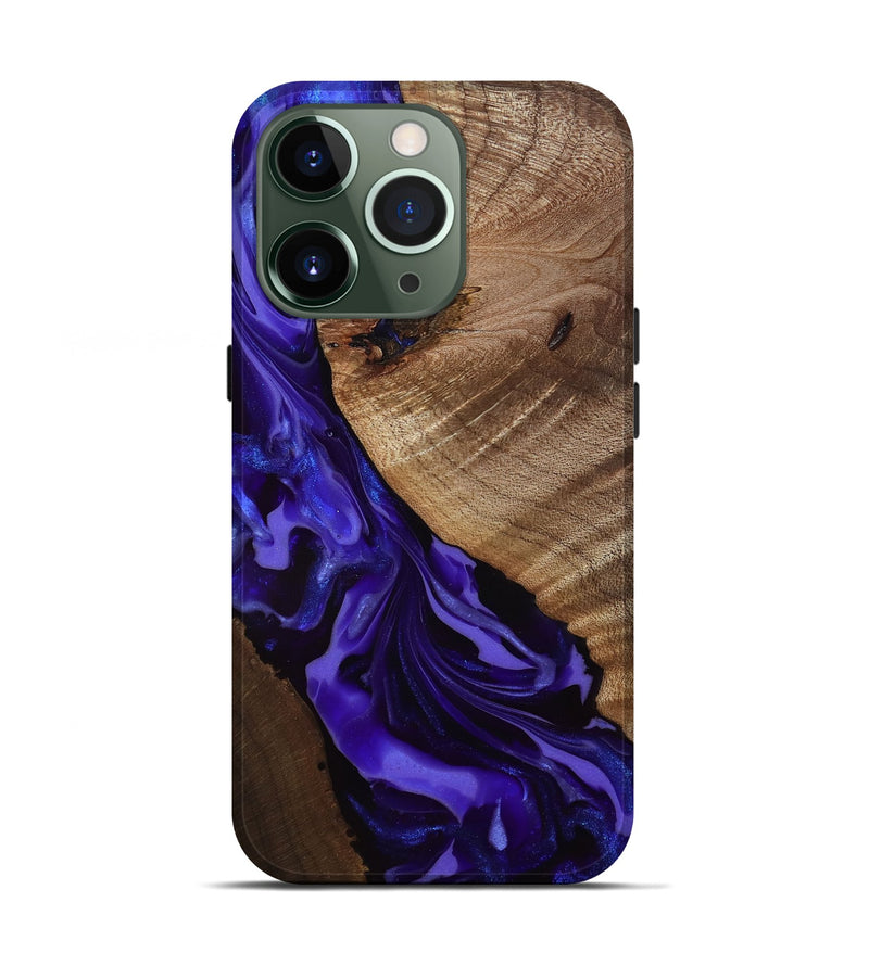 iPhone 13 Pro Wood Live Edge Phone Case - Belva (Purple, 811876)
