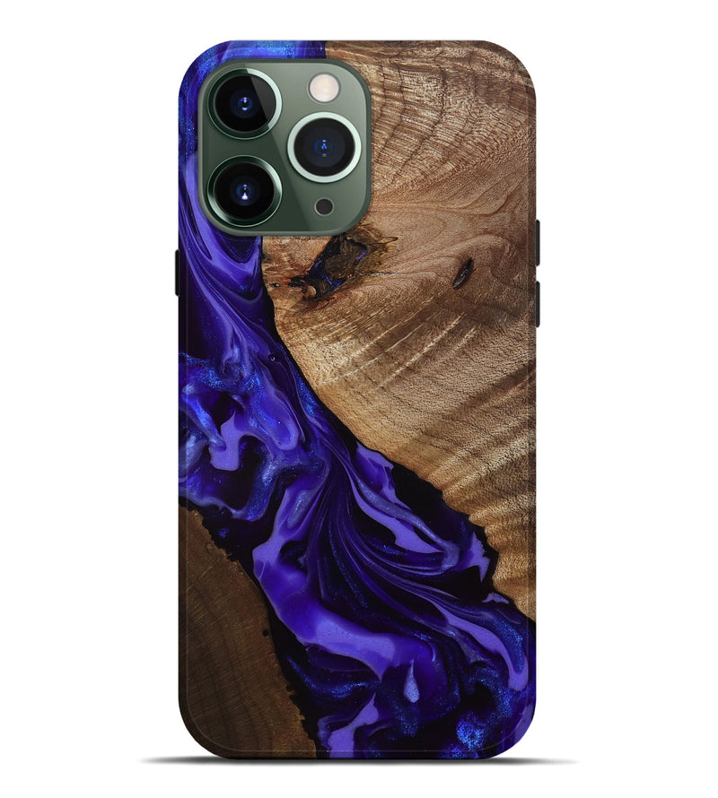 iPhone 13 Pro Max Wood Live Edge Phone Case - Belva (Purple, 811876)