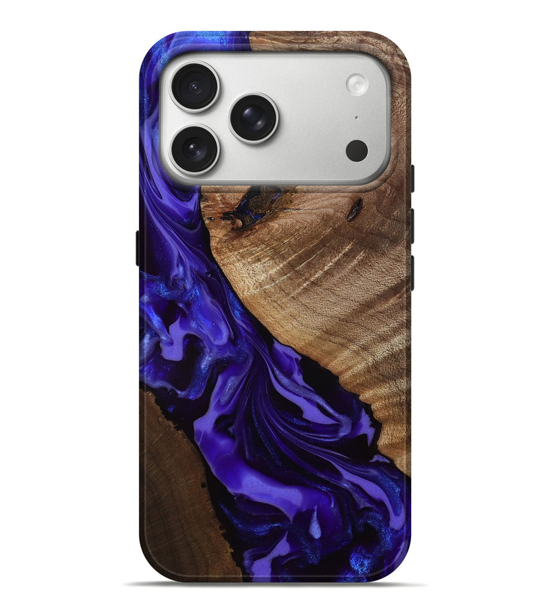 iPhone 17 Pro Max Wood Live Edge Phone Case - Belva (Purple, 811876)