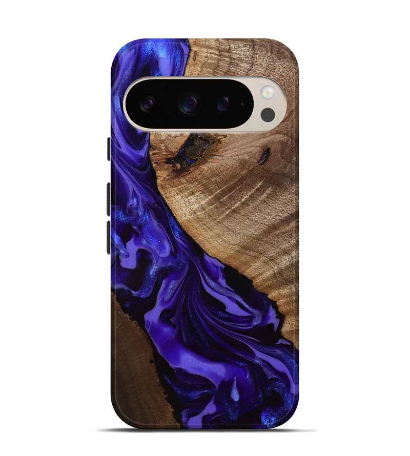 Pixel 9 Pro Wood Live Edge Phone Case - Belva (Purple, 811876)