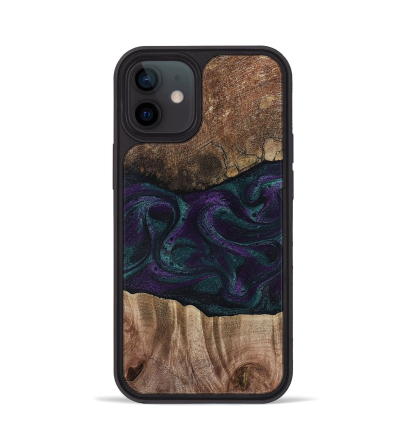 iPhone 12 Wood Phone Case - Burt (Green, 811987)