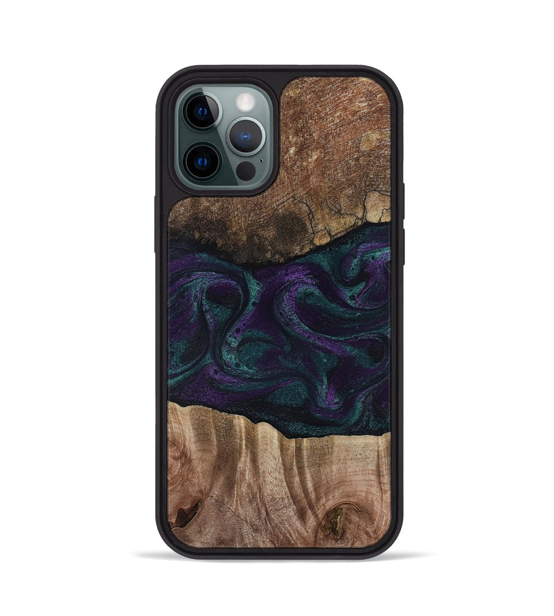 iPhone 12 Pro Wood Phone Case - Burt (Green, 811987)