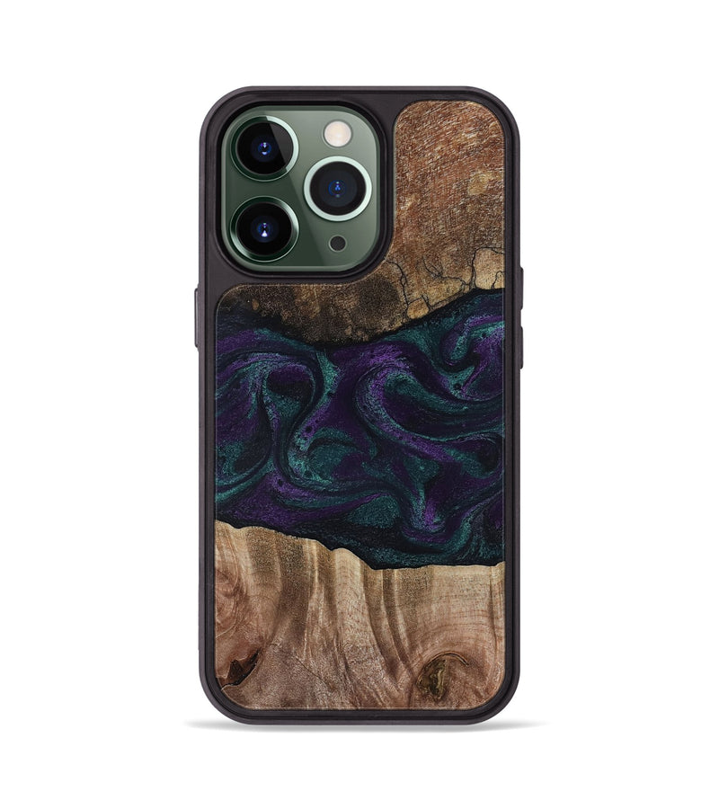 iPhone 13 Pro Wood Phone Case - Burt (Green, 811987)