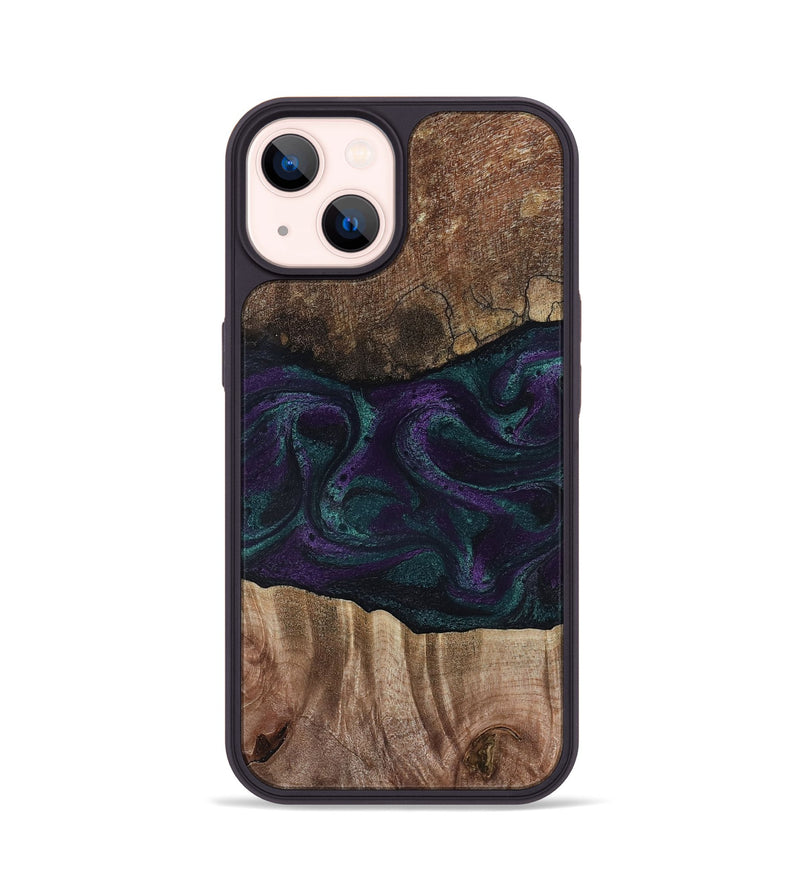 iPhone 14 Wood Phone Case - Burt (Green, 811987)