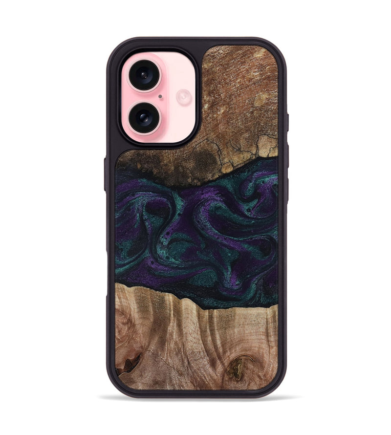 iPhone 16 Wood Phone Case - Burt (Green, 811987)