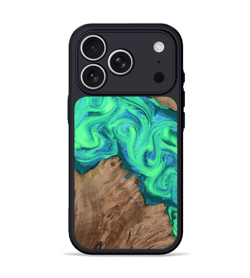 iPhone 17 Pro Wood Phone Case - Kia (Green, 811991)