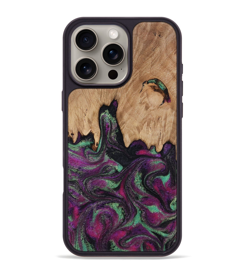 iPhone 16 Pro Max Wood Phone Case - Wilfred (Purple, 811992)