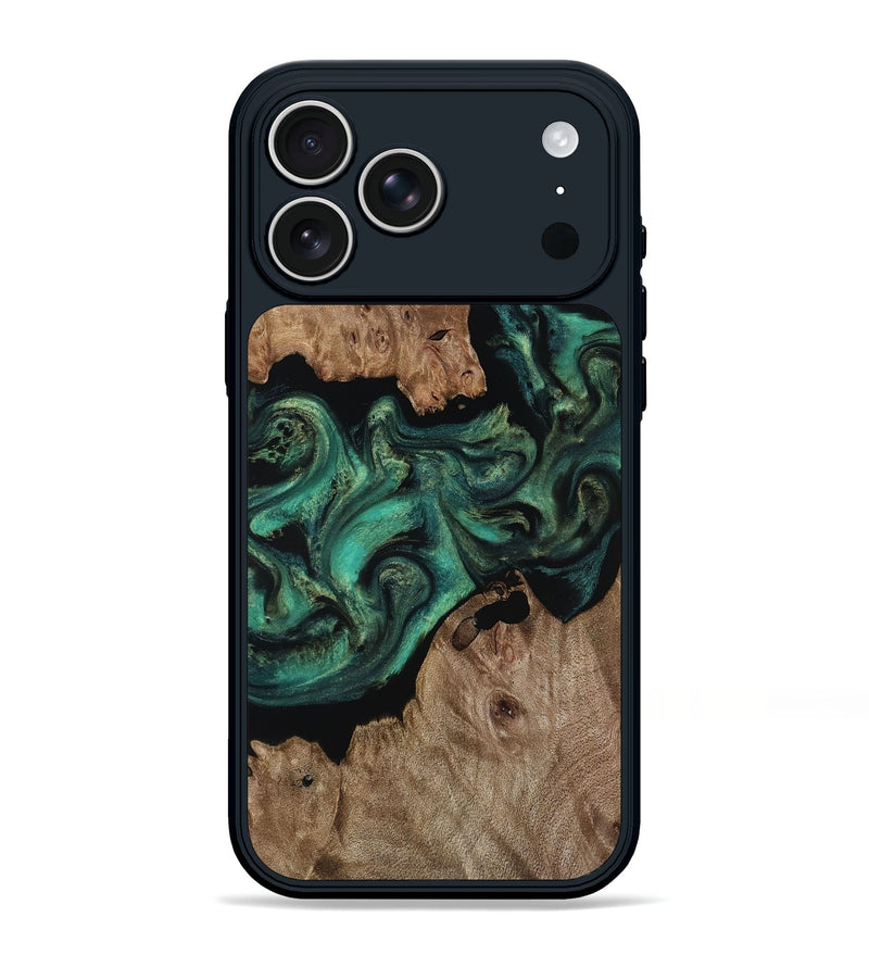iPhone 17 Pro Max Wood Phone Case - Rosanna (Green, 811993)