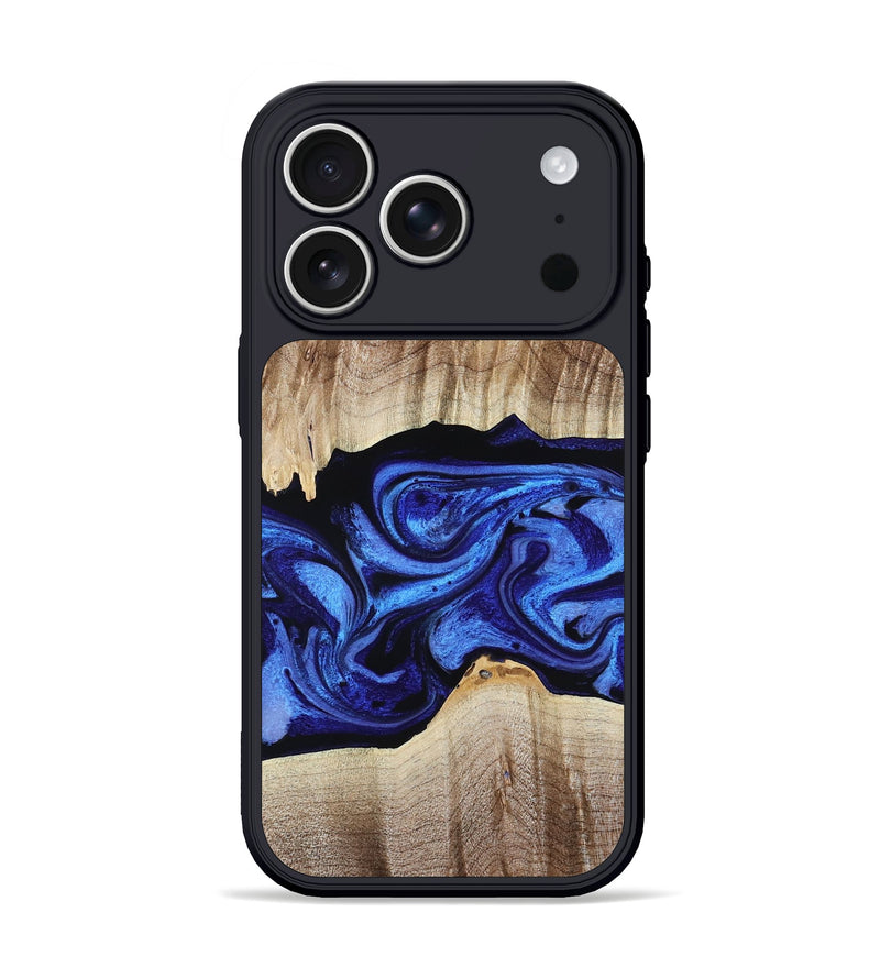 iPhone 17 Pro Wood Phone Case - Tawana (Blue, 812009)
