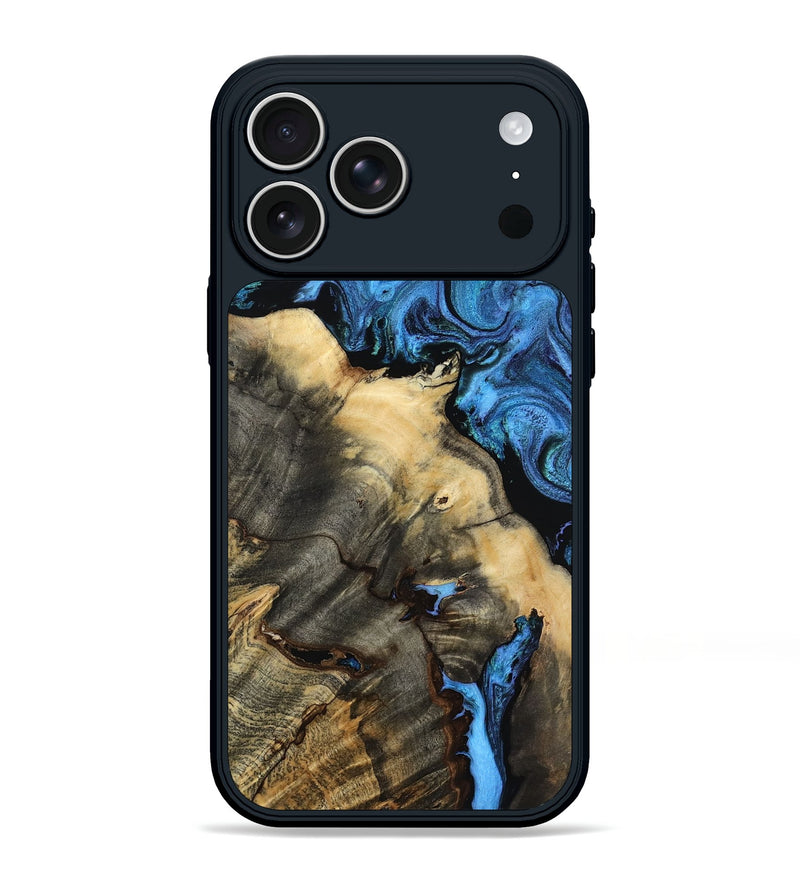 iPhone 17 Pro Max Wood Phone Case - Ashlee (Blue, 812013)