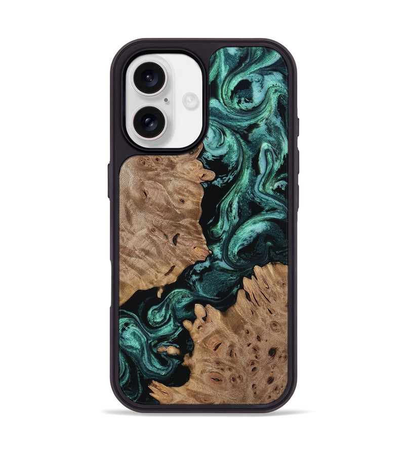 iPhone 17 Wood Phone Case - Johnny (Green, 812021)