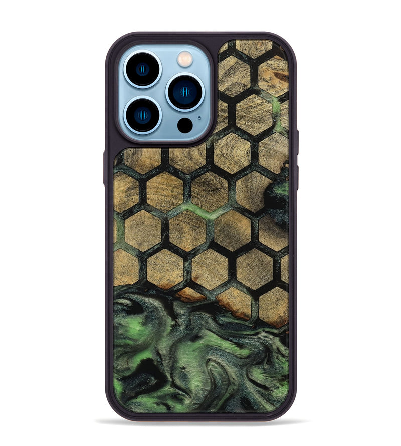 iPhone 14 Pro Max Wood Phone Case - Amiri (Pattern, 812030)