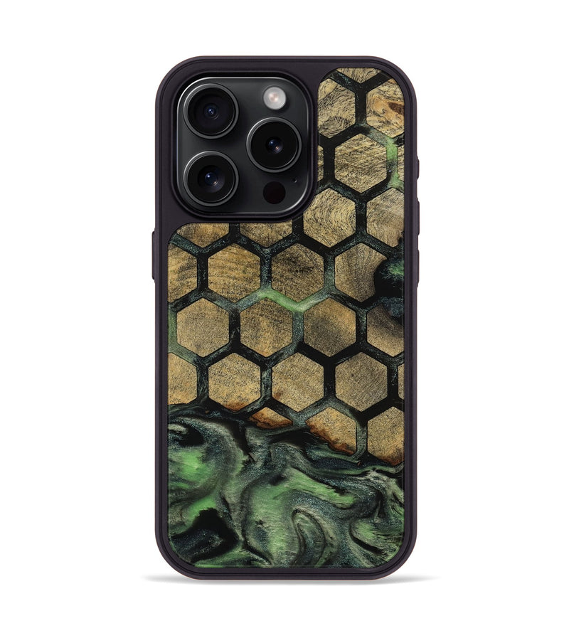 iPhone 15 Pro Wood Phone Case - Amiri (Pattern, 812030)