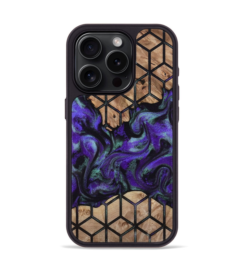 iPhone 15 Pro Wood Phone Case - Solomon (Pattern, 812041)