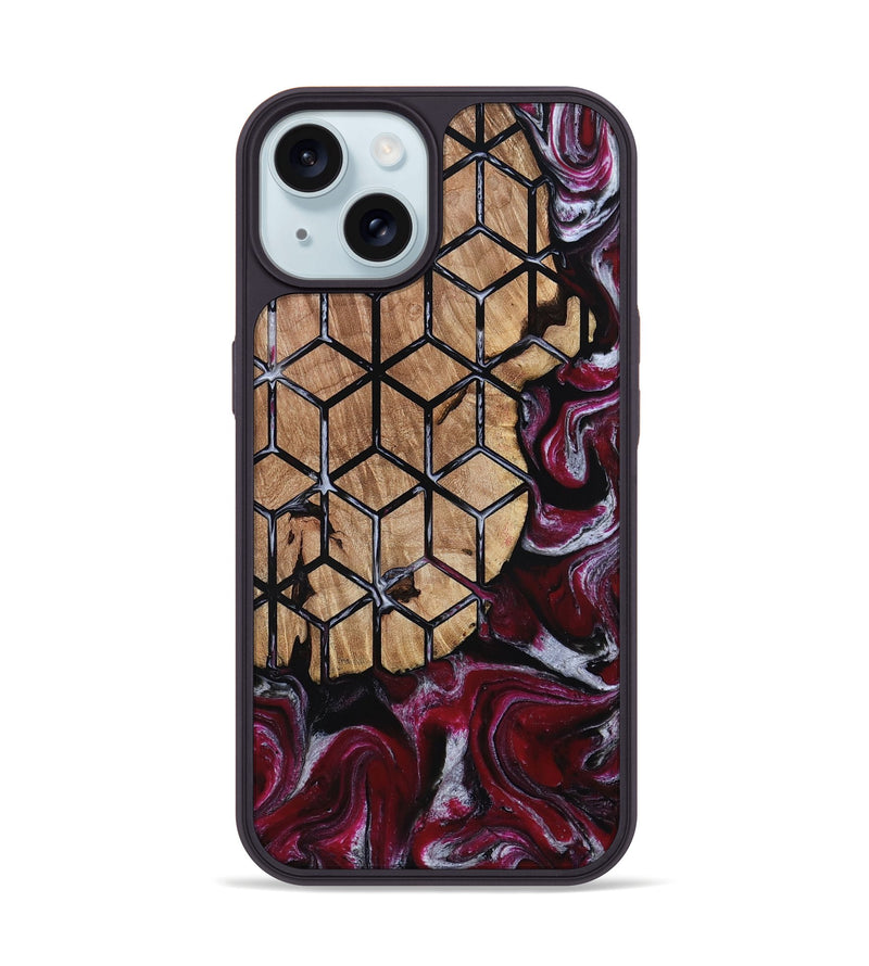 iPhone 15 Wood Phone Case - Kareem (Pattern, 812055)